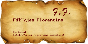 Fürjes Florentina névjegykártya